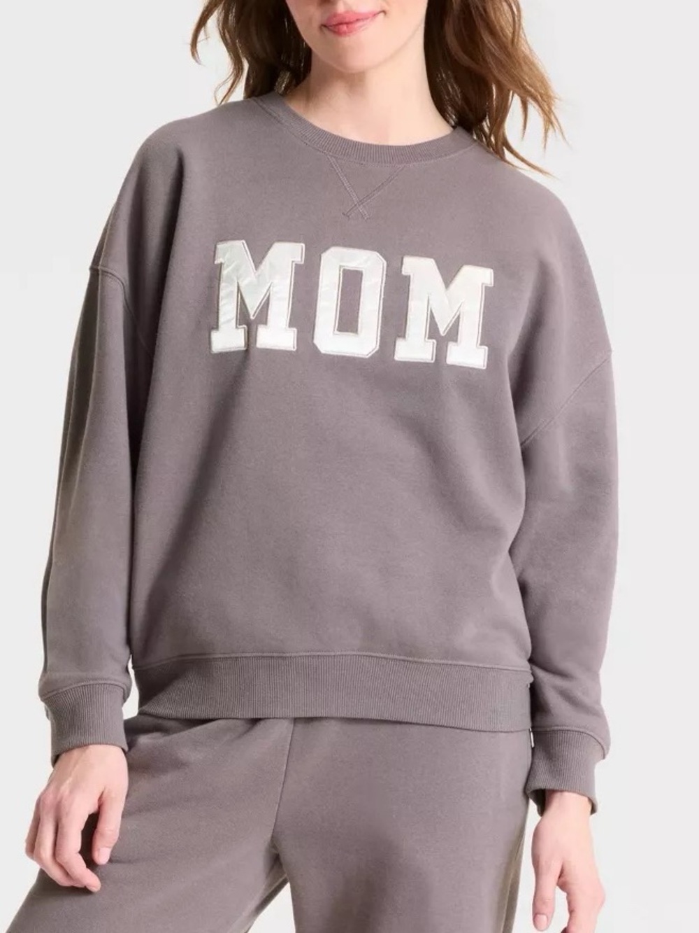 Relaxed MOM Crewneck Sweatshirt - Dusty Taupe